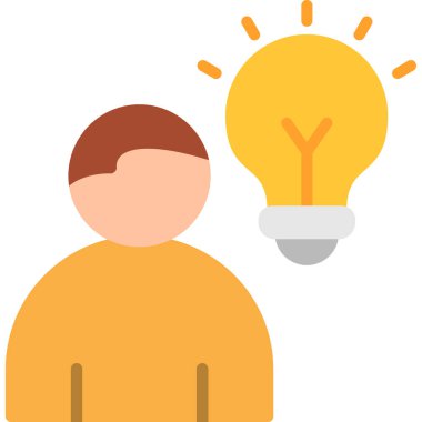 ampul yaratıcı fikir simgesi