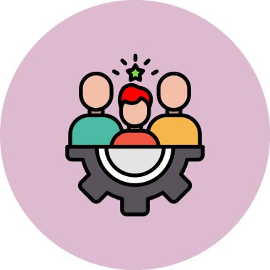 Sosyal medyada renkli resim vektör illüstrasyon tasarımına sahip insanlar