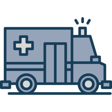 ambulans simgesi vektör illüstrasyonu