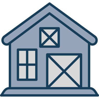 çiftlik ahırı simgesi, vektör illüstrasyon tasarımı