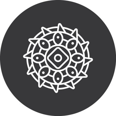 Yuvarlak desenli bir dairenin vektör çizimi