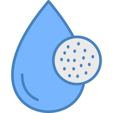 su damlası simgesi, vektör illüstrasyonu