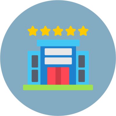 Modern binanın vektör illüstrasyonu