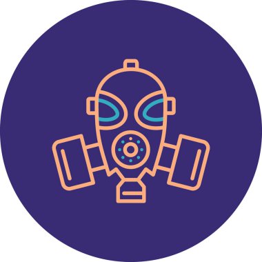 vektör gaz maskesi simgesi