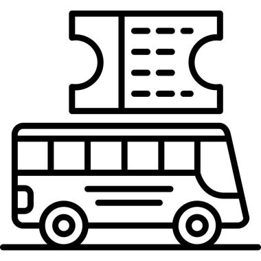 otobüs otobüsü taşıma simgesi ana hat biçiminde