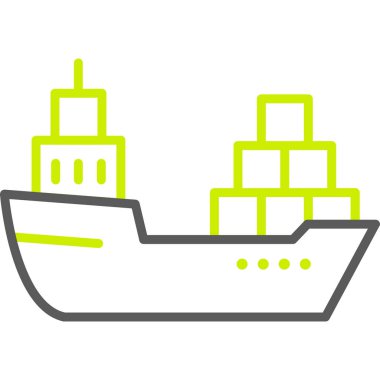 Gemi. Web simgesi basit illüstrasyon