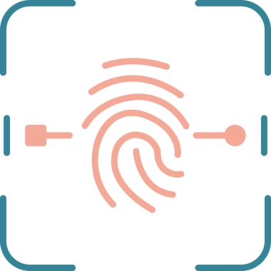 parmak izi ikonu vektör illüstrasyonu