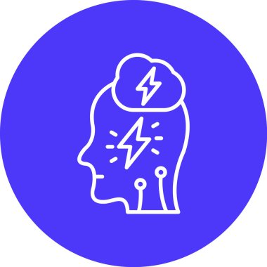 Şimşek simgesi, vektör illüstrasyonu