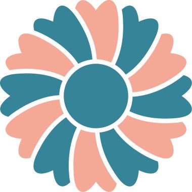 Çiçek. Web simgesi basit illüstrasyon