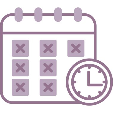 Zaman yönetimi simgesi vektör illüstrasyonu