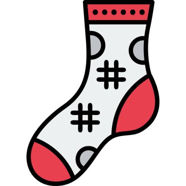 Çorap simgesi, vektör illüstrasyonu