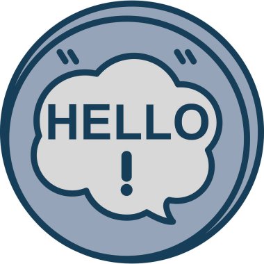 Kelime yazma Merhaba. Konuşma başlatmak ya da göstermek için kullanılan iş konsepti gösterimi