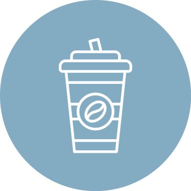 vektör kahve bardağı basit simgesi