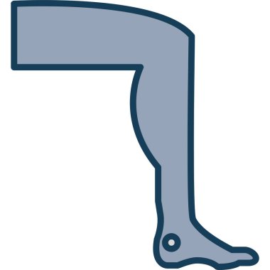 Bacak ikonu. düzenlenebilir kalın taslak renk dolgu tasarımı. vektör illüstrasyonu.