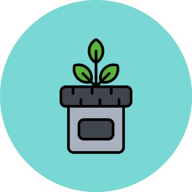 Bir ağaç simgesinin vektör illüstrasyonu