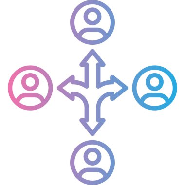 grup insan simgesi, vektör illüstrasyonu