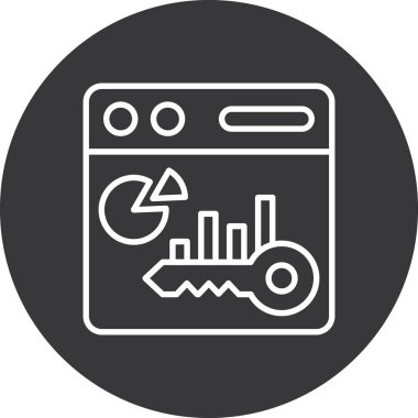 veri analiz simgesi, basit vektör illüstrasyonu