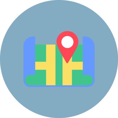 Harita konumu. Basit illüstrasyon