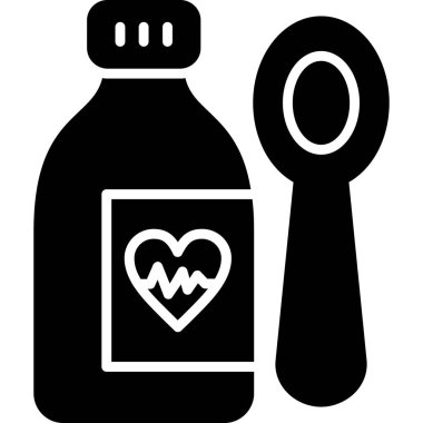 Stetoskop vektör simgesi ile kalp