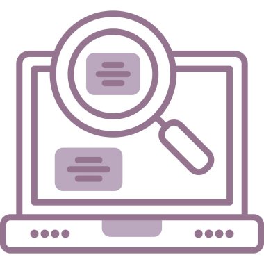 Bilgisayar. Web simgesi basit illüstrasyon