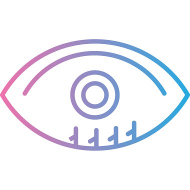 Göz. Web simgesi basit illüstrasyon