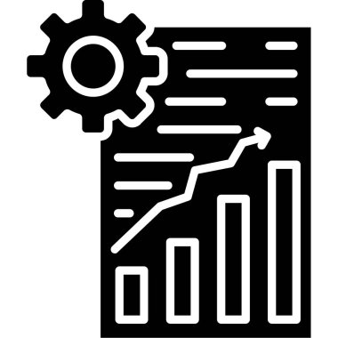 Veri analizi vektör satırı simgesi
