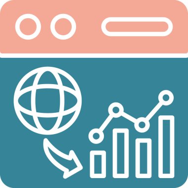 iş grafiği simgesi, vektör illüstrasyonu