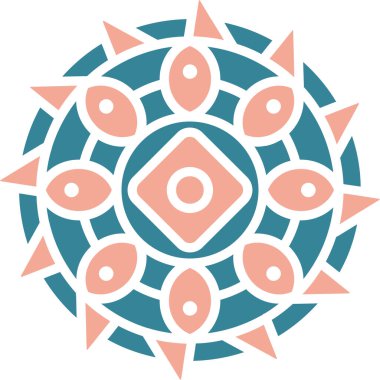 Güzel bir çiçek simgesinin vektör çizimi