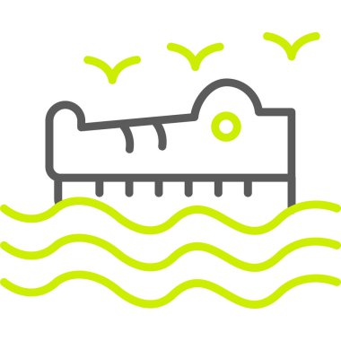 Beyaz arkaplanda su simgesinin vektör çizimi