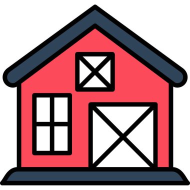 Bina. Web simgesi basit illüstrasyon