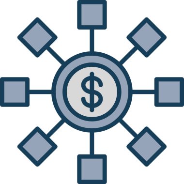 Dolar simgesi vektör illüstrasyonu