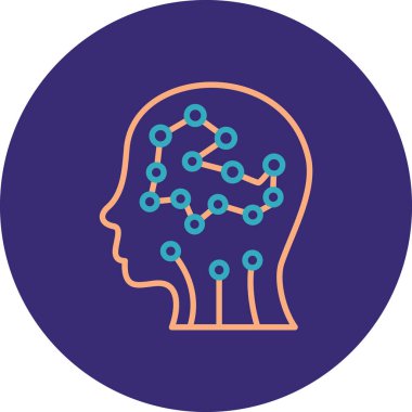 beyin ikonu vektör illüstrasyonu