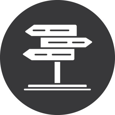 Yön. Web simgesi basit illüstrasyon