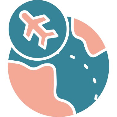 uçak ikonu vektör illüstrasyonu