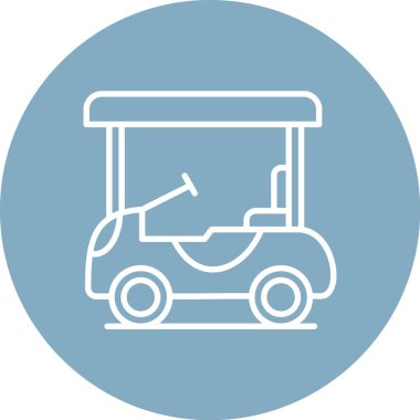 golf ikonu vektör illüstrasyonu