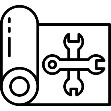 Wrench kutsal kişilerin resmi, vektör çizim