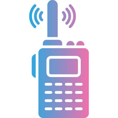 Kablosuz radyo ikonu. Web için kablosuz radyo vektör simgelerinin basit çizimi