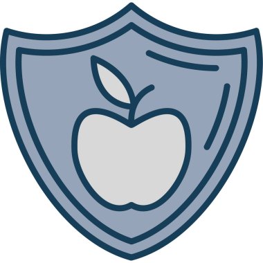 Elma. Web simgesi basit illüstrasyon