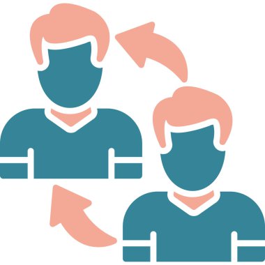 iş takım çalışması simgesi, basit tasarım