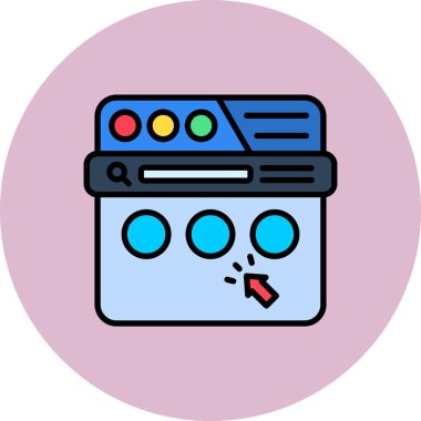 - Makine. Web simgesi basit illüstrasyon