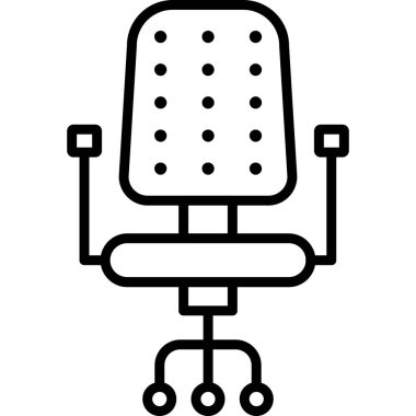 Sandalye koltuğu simgesi taslak biçiminde