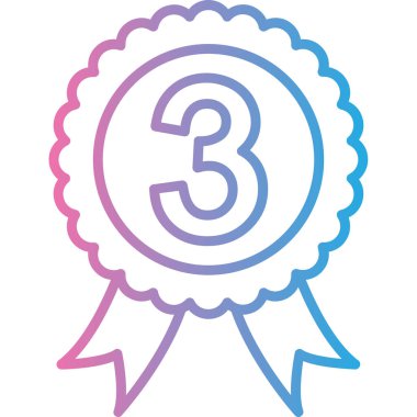 Madalya ikonu. Web için ödül vektör simgelerinin özet çizimi