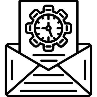 zarf e- posta simgesi, vektör illüstrasyonu