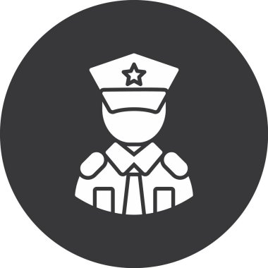 Polis memuru simgesinin vektör illüstrasyonu