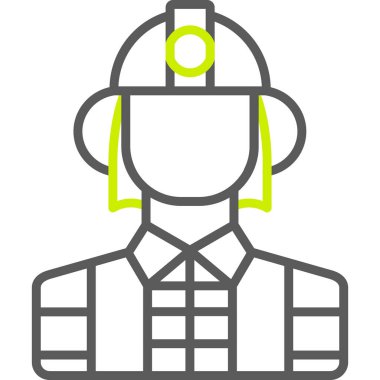 İtfaiyeci, Her Kullanım İçin Basit Vektör Simgesi