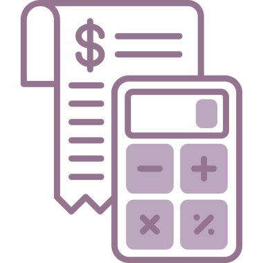 Hesap makinesi satırı simgesi, vektör çizim