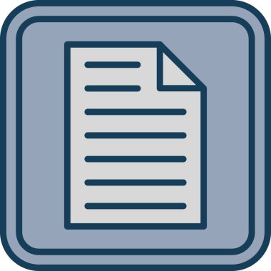 Her Kullanım için Belge, Basit Vektör Simgesi