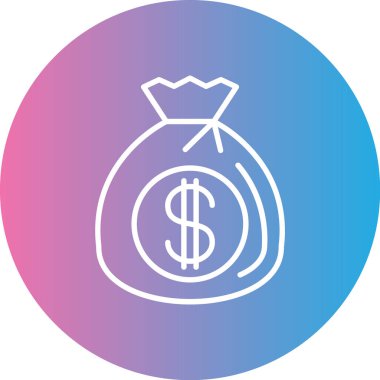 Para simgesinin vektör illüstrasyonu