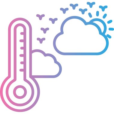 Bulut sıcaklığı simgesi, özet tasarımı