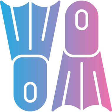 Mavi ve mor renkli bir adamın vektör çizimi